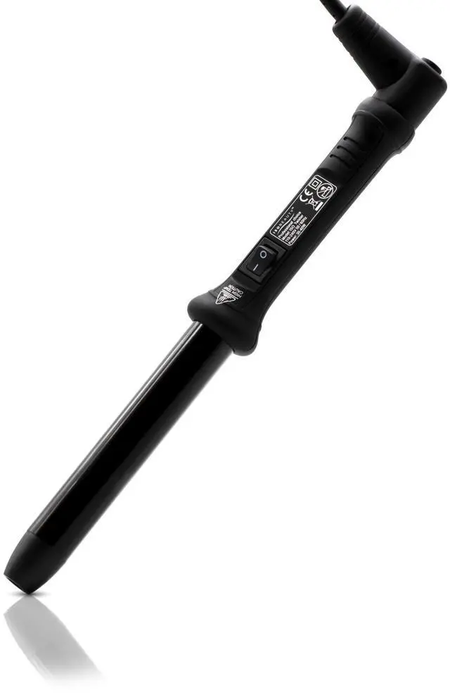 Main image of ISO Beauty The Twister - 25mm Tourmaline-Infused Ceramic Pro Curling Wand w/ Cool Tip - Black