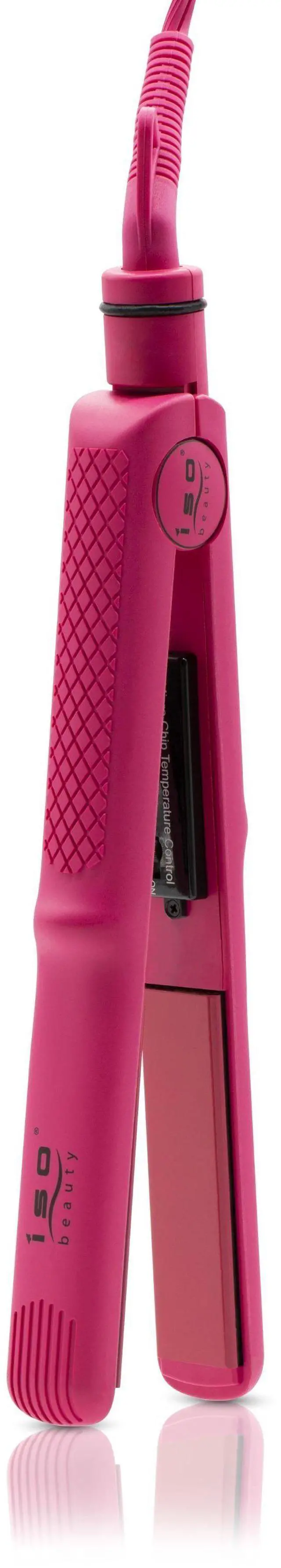 Main image of ISO Beauty Turbo Silk Pro 1" Titanium-Plated Single Pass Flat Iron - Pink