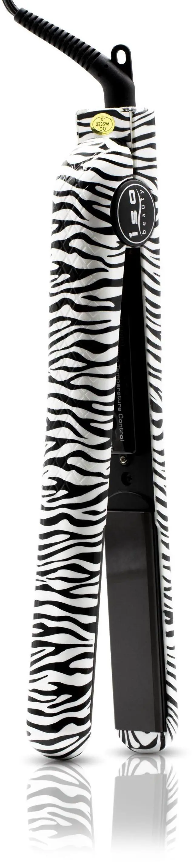 Main image of ISO Beauty Spectrum Pro 1.25" 100% Solid Ceramic Flat Iron - White Zebra