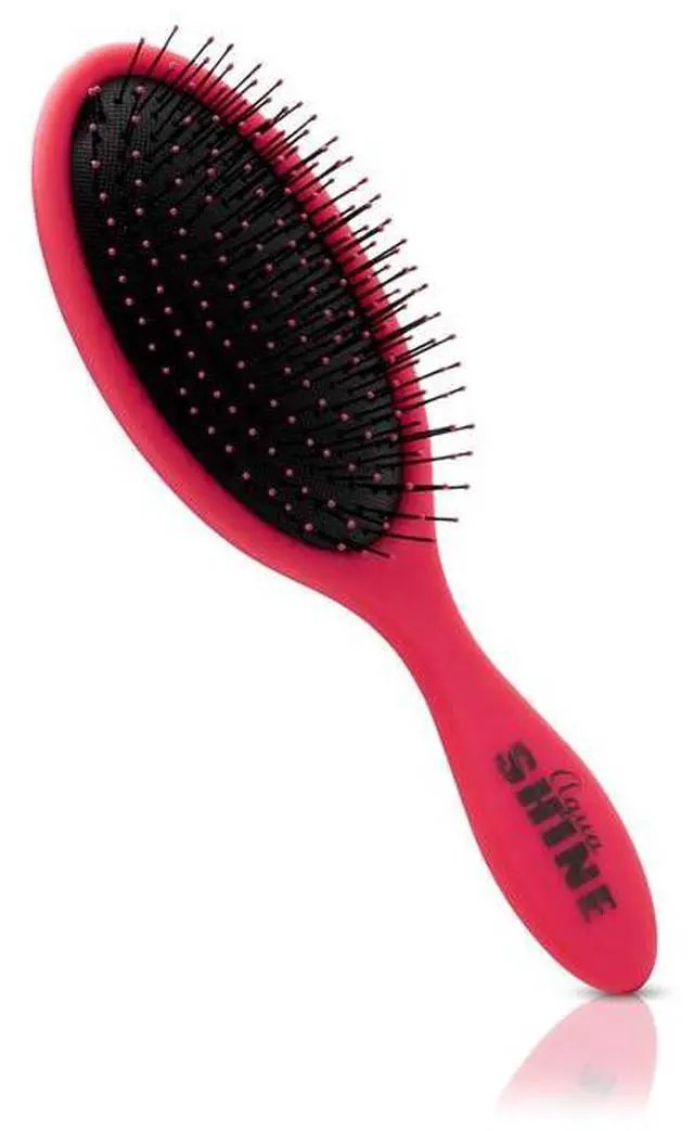 Main image of ISO Beauty AquaShine Wet & Dry Soft-Touch Paddle Hair Brush - Pink