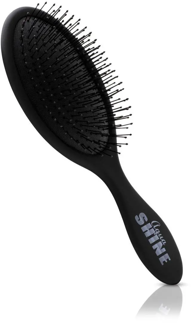 Main image of ISO Beauty AquaShine Wet & Dry Soft-Touch Paddle Hair Brush - Black