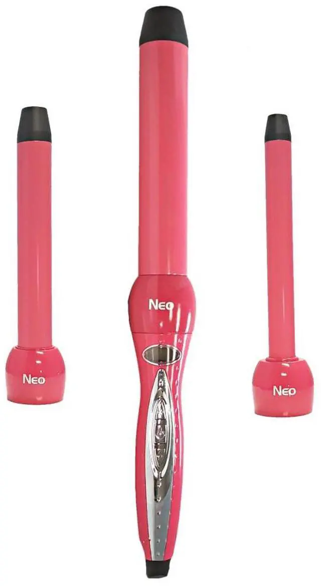 Main image of NEO Choice Twister 3-in-1 Digital Pro Interchangeable Ceramic Curling Wand Set - Pink