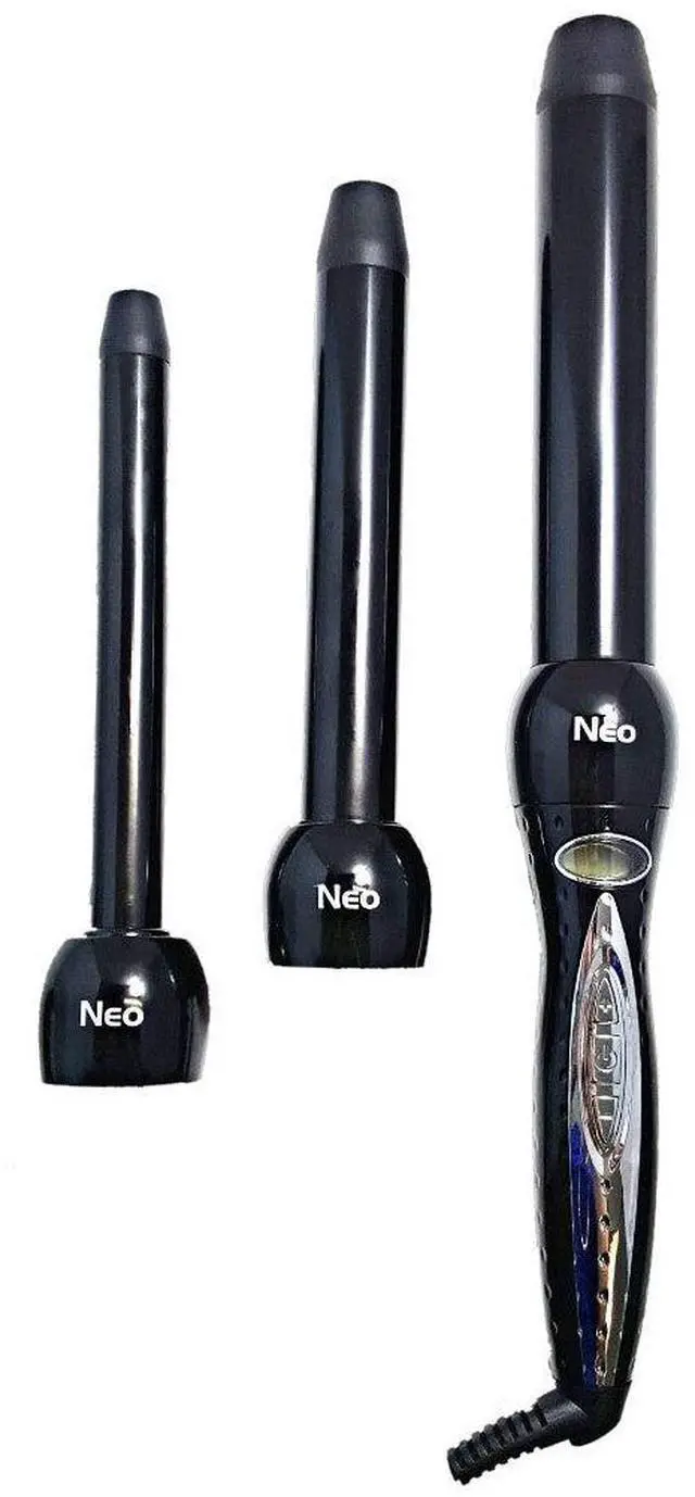 Main image of NEO Choice Twister 3-in-1 Digital Pro Interchangeable Ceramic Curling Wand Set - Black