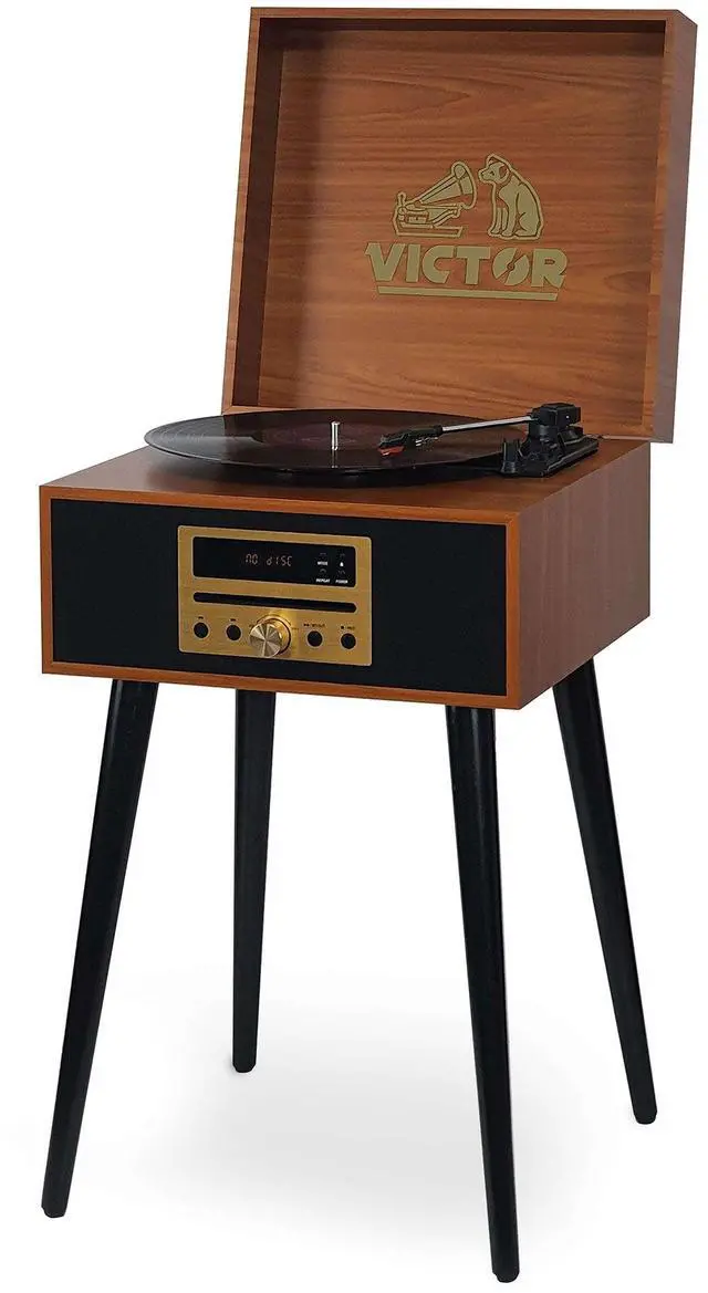 Main image of Victor Newbury 8-in-1 Music Center with Chair-Height Legs - Mahogany