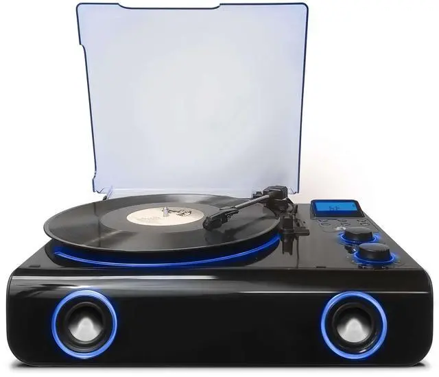 Main image of Victor Beacon Hybrid 5-in-1 Turntable System with Bluetooth & FM Radio - Black