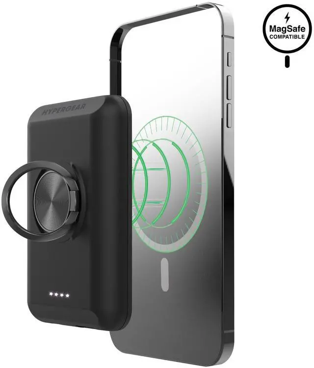 Main image of HyperGear 5000mAh Magnetic Wireless Power Bank - Black
