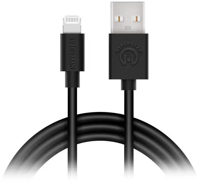 Main image of HyperGear USB to Lightning Rounded Cable 4ft - Black