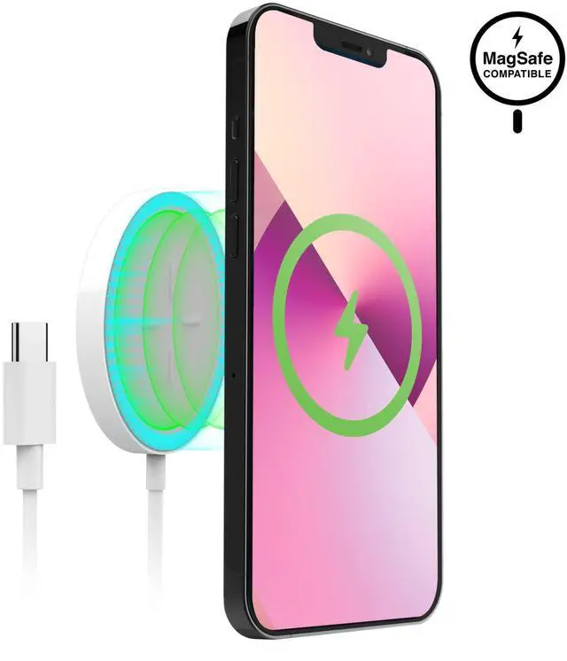 Main image of HyperGear Universal Magnetic 15W Wireless Fast Charger - White