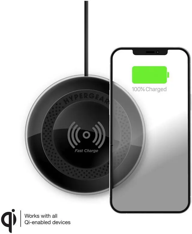 Main image of HyperGear ChargePad Pro 15W Wireless Fast Charger USB-C - Black