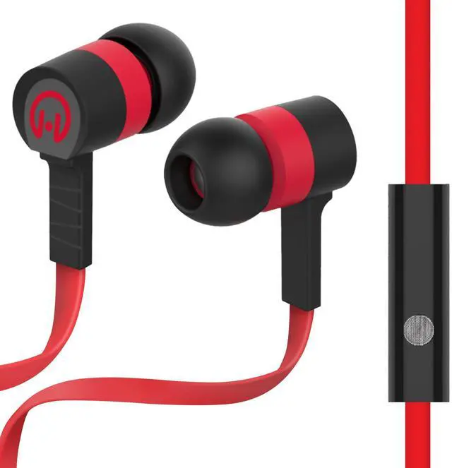 Main image of HyperGear Low Ryder Earphones w/Mic 3.5mm - Red