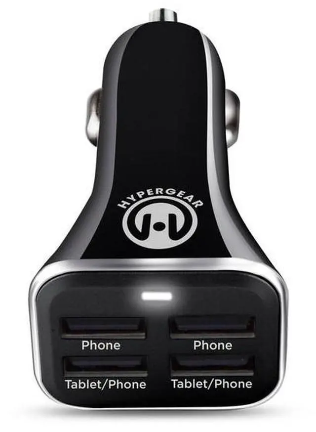 Main image of HyperGear Quad USB 6.8A Car Charger - Black