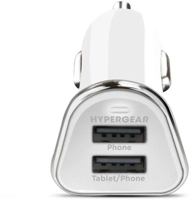 Main image of HyperGear Hi-Power Dual USB 3.4A Car Charger - White