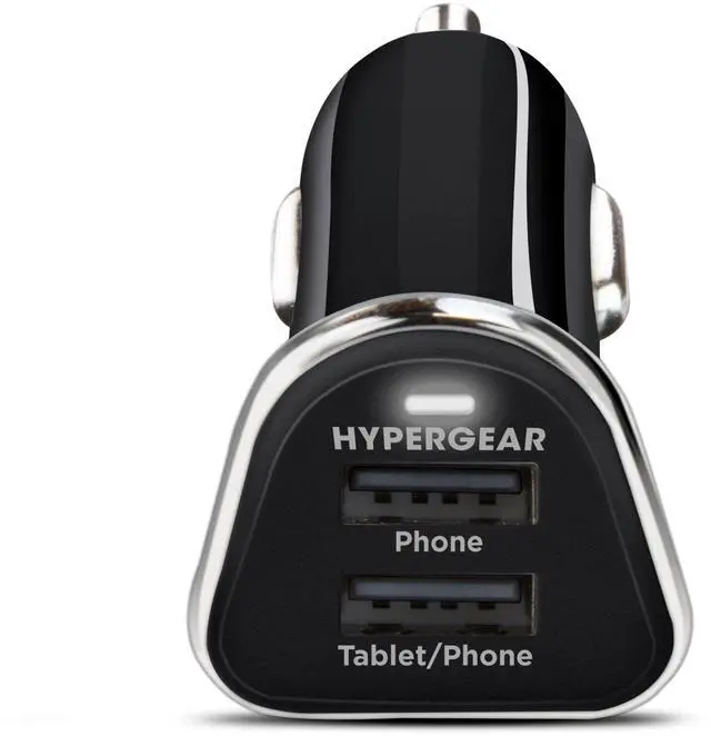 Main image of HyperGear Hi-Power Dual USB 3.4A Car Charger - Black