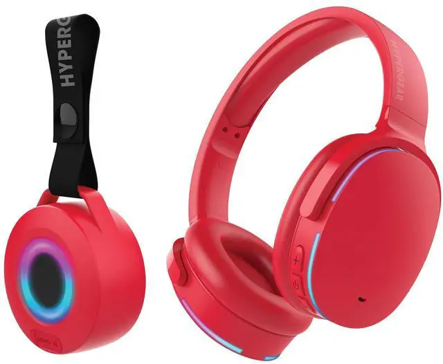 Main image of HyperGear Audio Essentials Headphones and Speaker Duo - Red