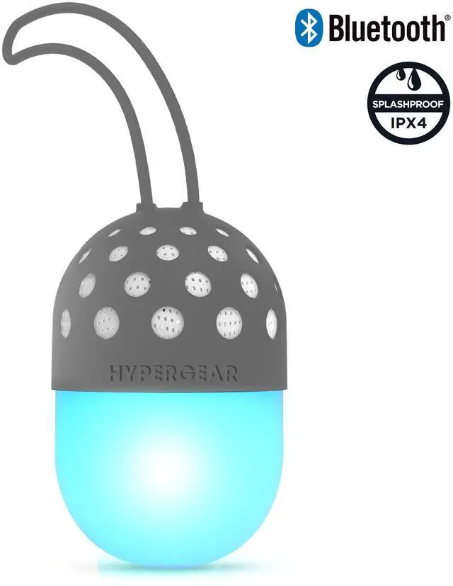 Main image of HyperGear Go-Glo Light-Up LED Wireless Speaker - Gray