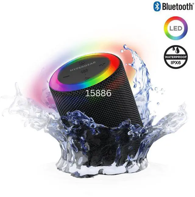 Main image of HyperGear Halo Wireless LED Speaker - Black