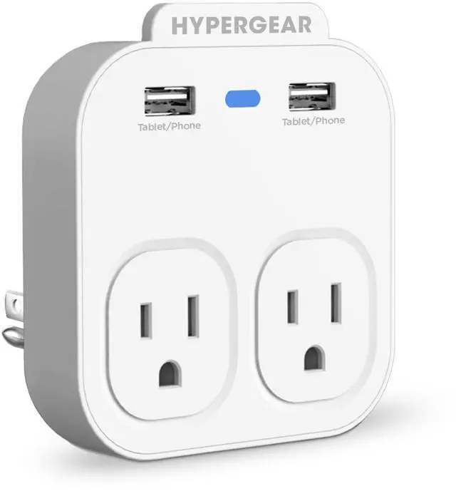 Main image of HyperGear Wall Adapter Power Strip - White
