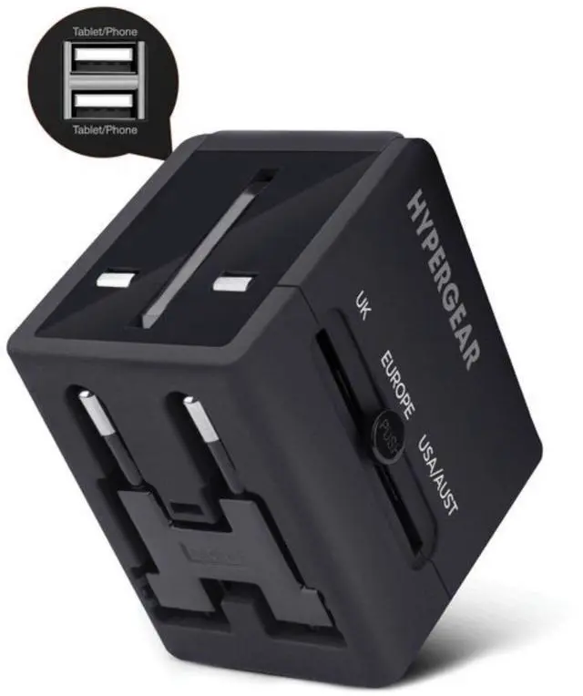 Main image of HyperGear All-in-one World Travel Adapter - Black