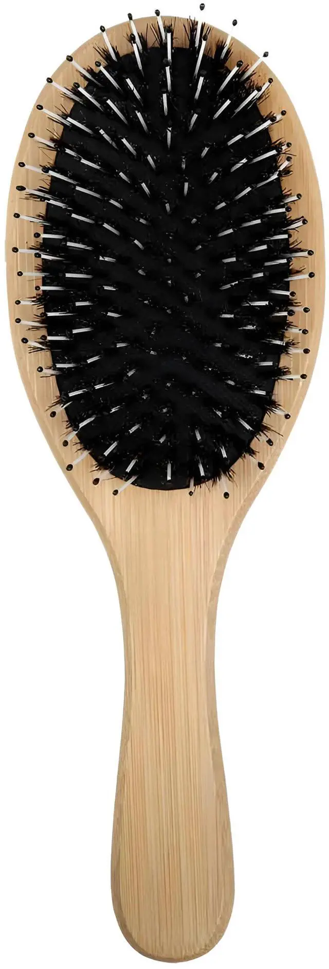 Main image of Relaxus Beauty Boar & Nylon Bristle Bamboo 3.25" Oval Paddle Hair Brush - Wood