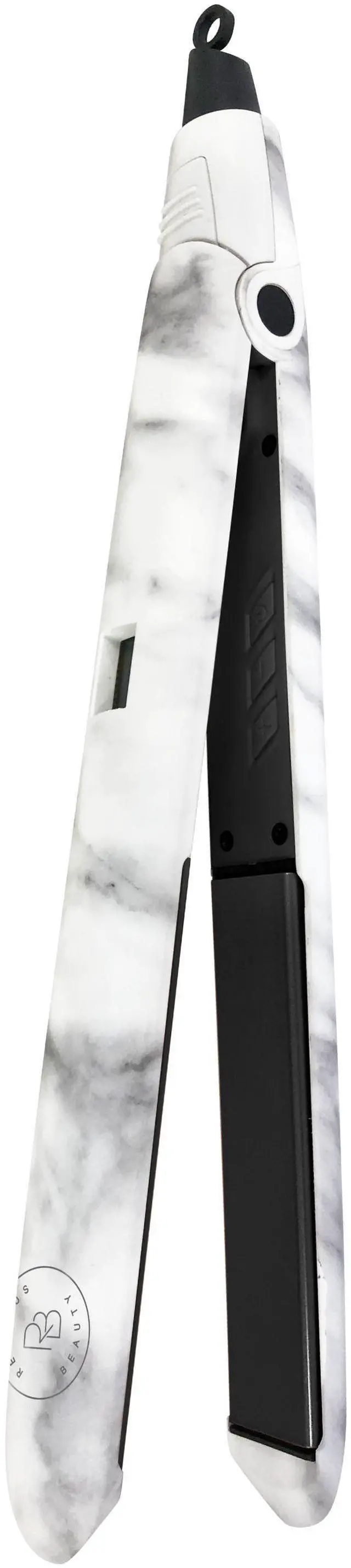 Main image of Relaxus Beauty 1" Marble Titanium Digital Hair Straightener - White