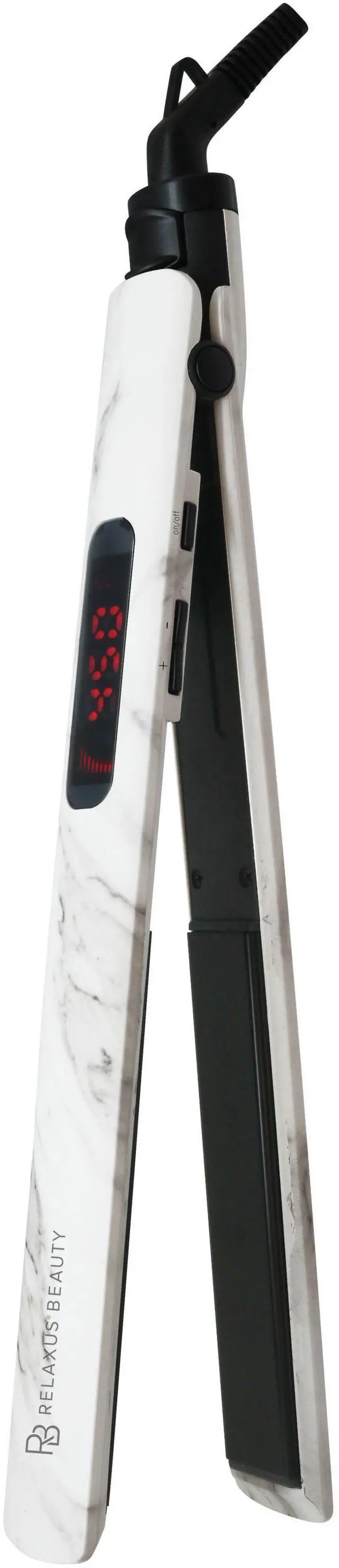 Main image of Relaxus Beauty Straighten Out Sleek & Slim 1" Digital Ceramic Hair Straightener - White