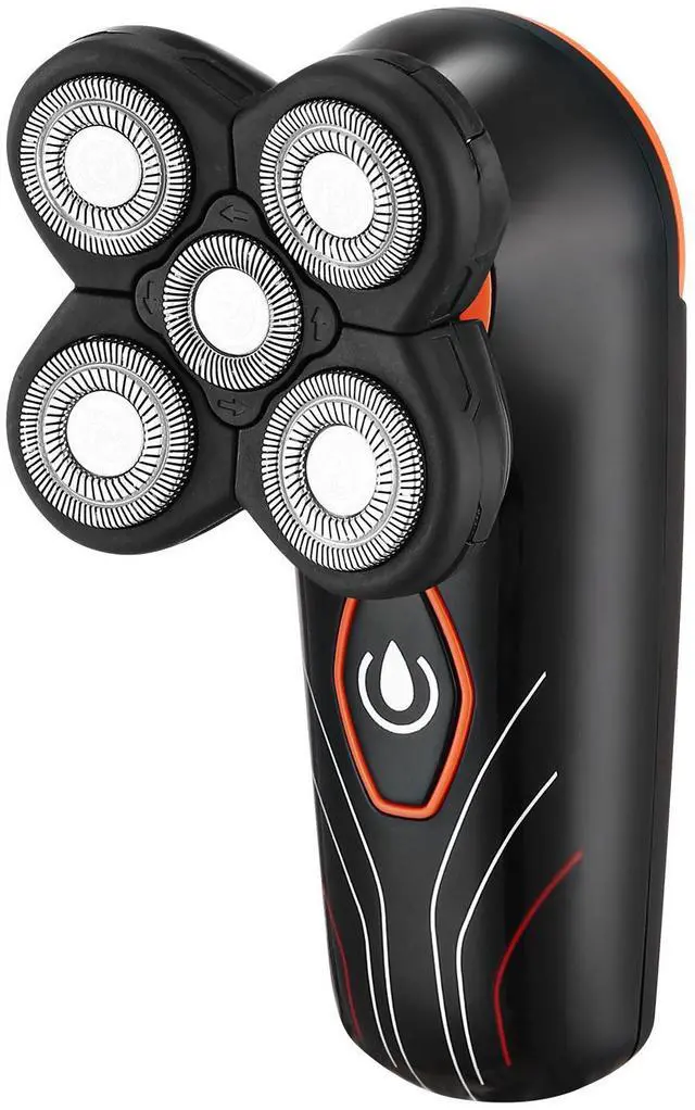 Main image of VYSN 4D IPX7 Waterproof 5 Floating Heads Rotary Electric USB Shaver for Men - Black
