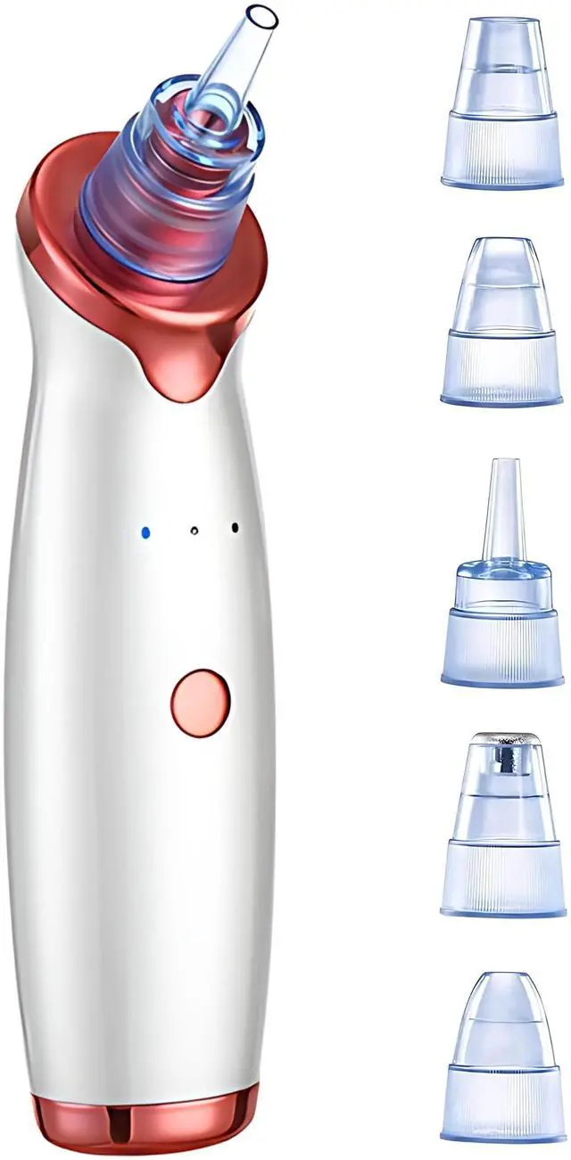 Main image of VYSN Electric Blackhead Remover Vacuum - Facial Pore Cleaner & Acne Extractor with 5 Suction Heads - White