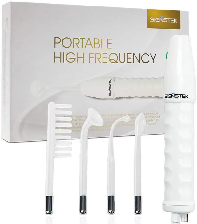 Main image of Signstek Portable High Frequency Wand for Skin Tightening Acne Spot Wrinkle Remover Puffy Eyes - White