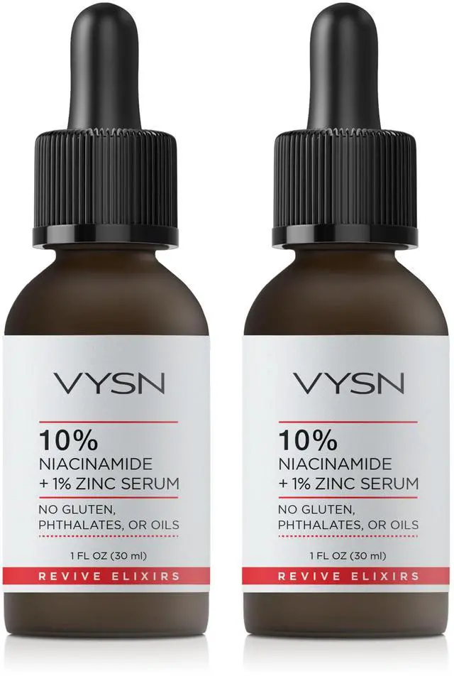 Main image of Vista 10% Niacinamide + 1% Zinc Serum - No Gluten, Phthalates, or Oils - 2-Pack - No Color