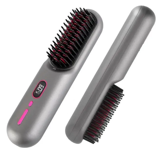 Main image of VYSN Cordless Ionic Hair Straightener: Mini, Rechargeable, 12 Heat Levels, Anti-Scald - Gray
