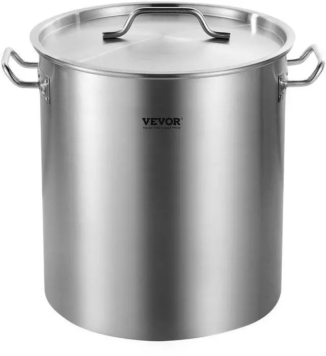 Alt view image 8 of 8 - Stainless Steel Stockpot, 42 Quart Large Cooking Pots, Cookware Sauce Pot with Basket, Lid, and Handle, Heavy Duty Commercial Grade Stock Pot, Sanding Treatment, for Large Groups Events Silver