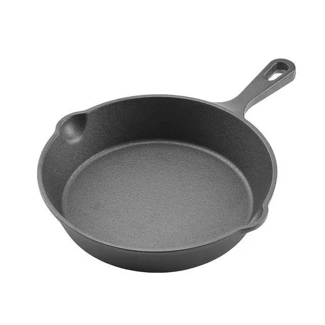 Alt view image 9 of 9 - VEVOR 3 Piece Cast Iron Skillet Frying Pan Set 6 8 10 in Handle Pre-Seasoned Black