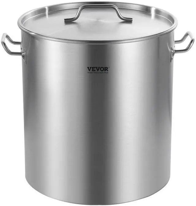 Alt view image 9 of 9 - Stainless Steel Stockpot, 54L Large Cooking Pots, Cookware Sauce Pot with Basket, Lid, and Handle, Heavy Duty Commercial Grade Stock Pot, Sanding Treatment, for Large Groups Events Silver