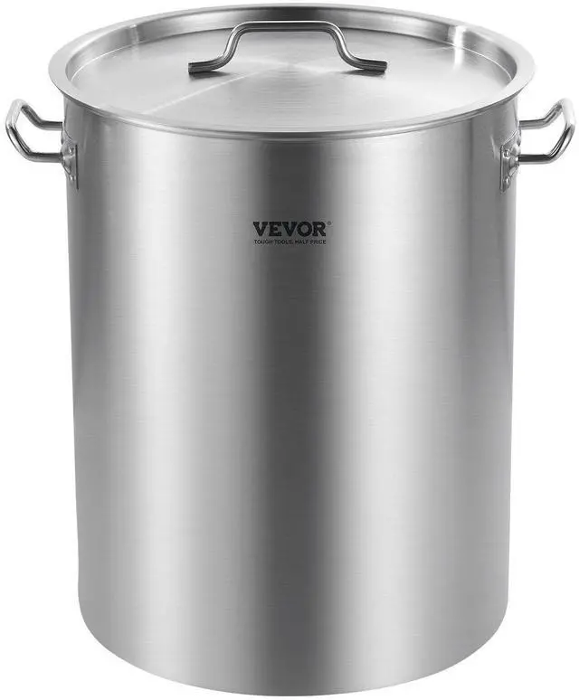 Alt view image 15 of 15 - Stainless Steel Stockpot, 36 Quart Cooking Pots, Cookware Sauce Pot with Basket, Lid, and Handle, Heavy Duty Commercial Grade Stock Pot, Sanding Treatment, for Steaming Boiling or Frying Silver