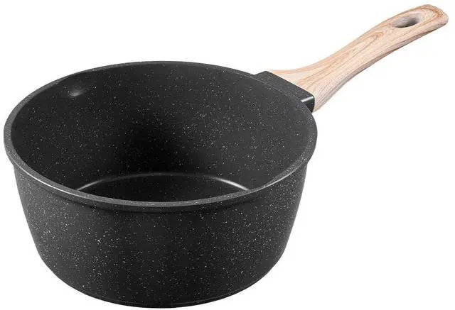 Alt view image 9 of 9 - 2.5 QT Saucepan, Nonstick Saucepan with Tempered Glass Lid, Multipurpose Cooking Sauce Pot with Detachable Handle, Sauce Pan Small Kitchen Cooking Pot with Coating, Induction Compatible, Black