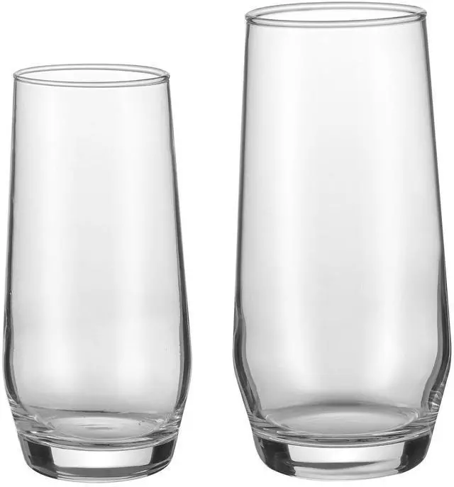Alt view image 9 of 9 - VEVOR 16 PCS Drinking Glasses Set 18.26 Oz 11.5 Oz Highball Cocktail Glassware