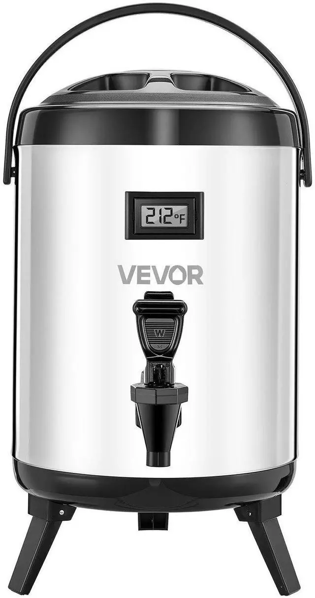 Alt view image 9 of 9 - VEVOR Insulated Beverage Dispenser for Hot & Cold Drinks 1.5 Gal Stainless Steel