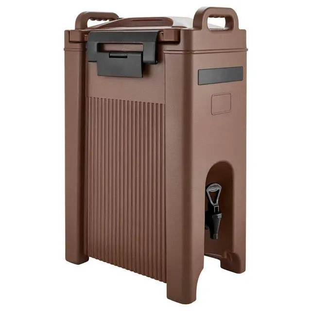 Alt view image 9 of 9 - Insulated Beverage Dispenser, 5 Gal/19L Hot and Cold Beverage Server with Spigot & Handle, Food-Grade Thermal Drink Dispenser Cooler for Tea Coffee Water in Cafes & Restaurants, Brown