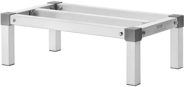 Alt view image 8 of 8 - Aluminum Dunnage Rack, 24 x 14 Commercial Food Floor Rack, 8 Off the Floor, 1000 lbs Capacity Adjustable Aluminum Storage Rack, for Storage in Restaurants, Kitchens, Garages and Vehicles