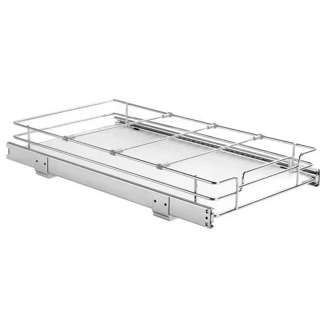 Alt view image 16 of 16 - VEVOR 11"W x 21"D Pull Out Cabinet Organizer, Heavy Duty Slide Out Pantry Shelves, Chrome-Plated Steel Roll Out Drawers, Sliding Drawer Storage for Home, Inside Kitchen Cabinet, Bathroom, Under Sink