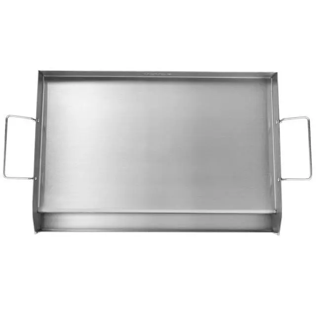 Alt view image 9 of 9 - VEVOR Stove Top Griddle, 23.5"x16" Pre-Seasoned Stainless Steel Griddle, Rectangular Double Burner Griddle Pan, Non-Stick Family Pan Cookware with Handles and Oil Groove, for BBQ, Gas Grills, Silver