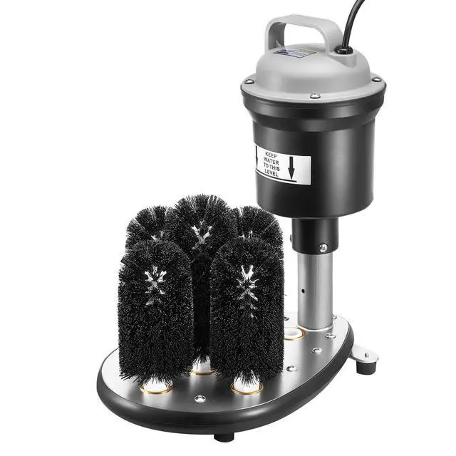 Alt view image 15 of 15 - VEVOR Electric Glass Washer 5-Brush Bar Glass Cleaner 1200 Cups/H for Wine Glass