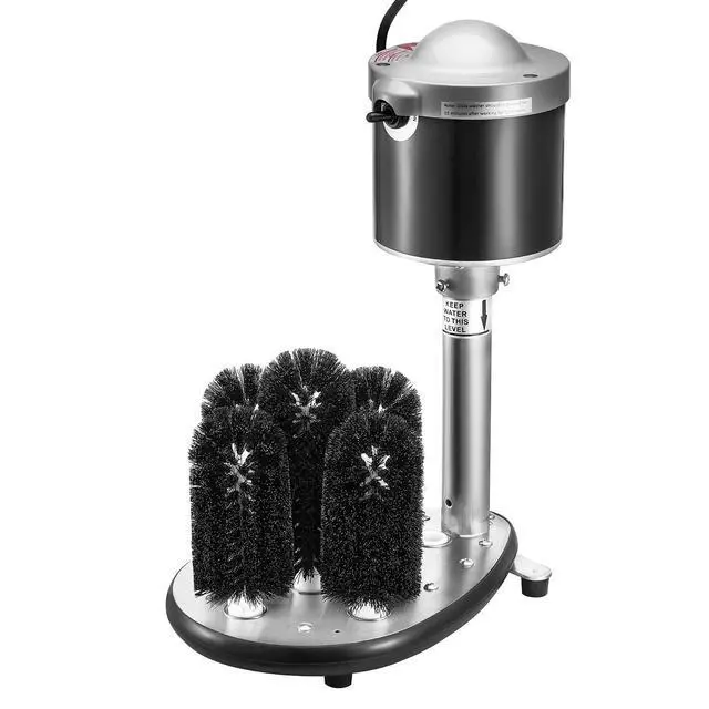 Alt view image 8 of 8 - VEVOR Electric Glass Washer 5-Brush Bar Glass Cleaner 600 Cups/H for Wine Glass