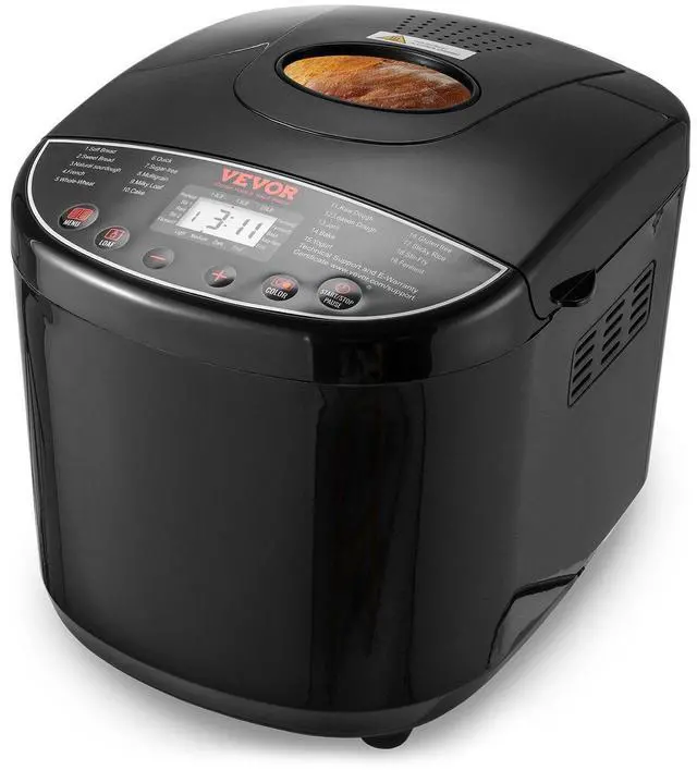 Alt view image 8 of 8 - Bread Maker, 19-in-1 2LB Dough Machine, Nonstick Ceramic Pan Automatic Breadmaker with Gluten Free Setting, Whole Wheat Bread Making, Digital, Programmable, 3 Loaf Sizes, 3 Crust Colors