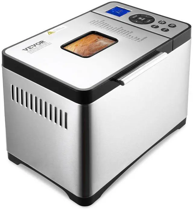 Alt view image 8 of 8 - Bread Maker, 19-in-1 2LB Dough Machine, Nonstick Ceramic Pan Automatic Breadmaker with Gluten Free Setting, Whole Wheat Bread Making, Digital, Programmable, 3 Loaf Sizes, 3 Crust Colors