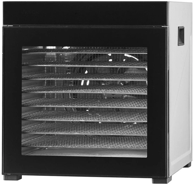 Alt view image 8 of 8 - Food Dehydrator Machine, 10 Stainless Steel Trays, 1000W Electric Food Dryer with Adjustable Temperature & 24-Hour Timer, Freeze Dryer for Jerky, Meat, Fruit, Vegetables, Herbs, Dog Treats