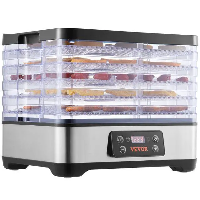 Alt view image 8 of 8 - Food Dehydrator Machine, 5-Tray Fruit Dehydrator, 300W Electric Food Dryer w/ Digital Adjustable Timer & Temperature for Jerky, Herb, Meat, Beef, Fruit, Dog Treats and Vegetables, ETL Listed