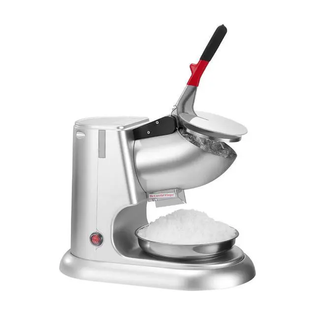 Alt view image 8 of 8 - Ice Crusher Machine, 220lbs Per Hour Electric 4 Blades Snow Cone Maker, Stainless Steel Shaved Ice Machine with Bowl and Cover, 300W 2000RPM Ice-Shaver for Home and Commercial Use, Silver