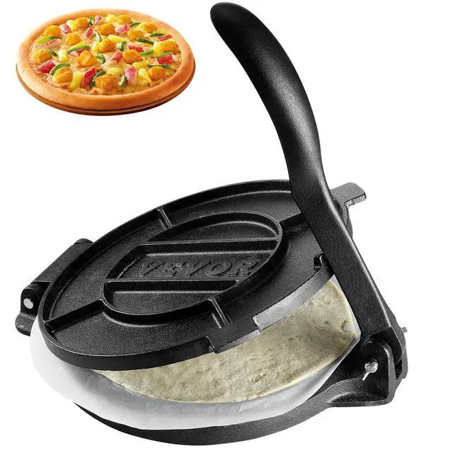 Alt view image 8 of 8 - Tortilla Press, 10 Inch Tortilla and Roti Maker, Cast Iron Heavy Duty Tortilladora Press, Pre-Seasoned Pataconera Maker with 100 Pcs Parchment Paper, Dough Maker for Flour Tortilla, Tawa, Silver