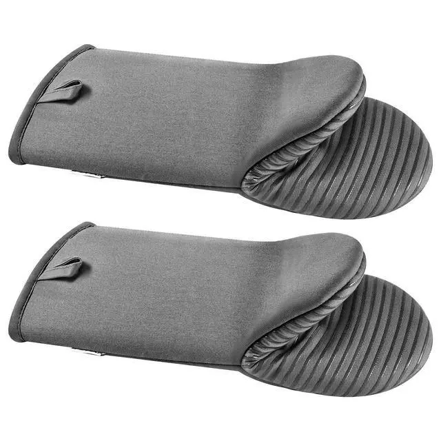 Alt view image 9 of 9 - VEVOR Oven Mitts with Silicone Grip 500 Heat-Resistant Kitchen Oven Mitts 2 Pcs
